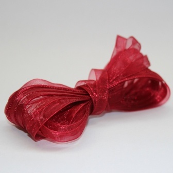 Стрічка з Бавовна Dark Red, 6мм, колір темно-червоний, 5 м