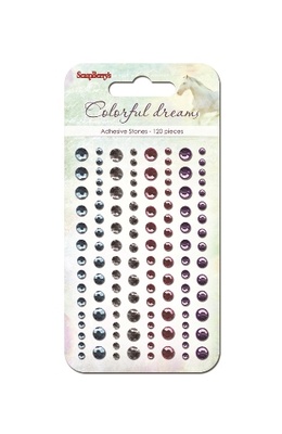 Клейовікамінці від ScrapBerryʼs - Кольорові сни, 120 шт., 4 кольори