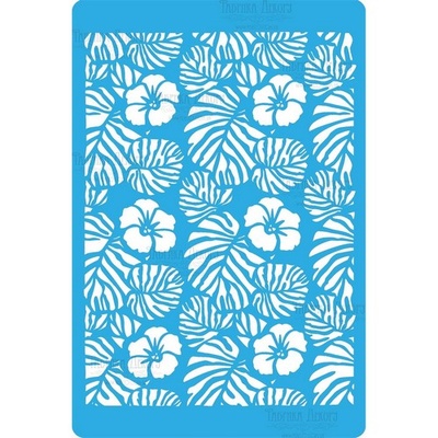 Трафарет - Фабрика Декору - Монстера і гібіскус, 15см20см