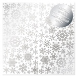Ацетатний аркуш з фольгуванням Silver Snowflakes 30,5х30,5см, ТМ Фабрика Декору