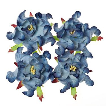 Гардении, набор 4шт., диаметр 5см, синие