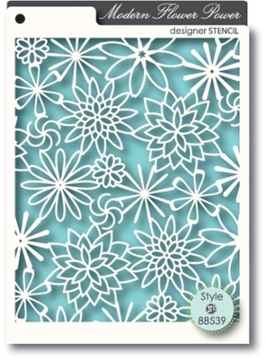 Маска от Memory Box -  STENCILS- Flower Power