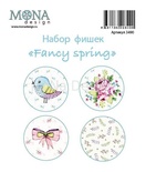 Набор фишек от Mona Design - "Fancy Spring", 4 шт., диаметр 2,5см