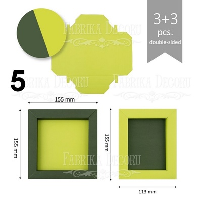 Набір паперових заготовок 008, ТМ Fabrika Dekoru, 6 штук, вибір кольору