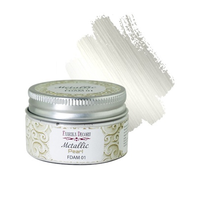 Фарба металік Фабрика Декору - Жемчуг, 30 мл