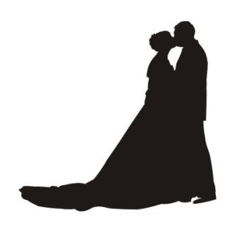 Акриловый штамп Wedding Stamp VE007e Жених и невеста, размер 3*2,7 см