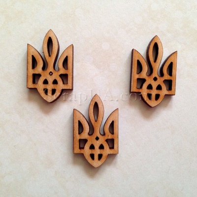 Деревянная фигурка WOOD-034 - Тризуб большой, 1 штука