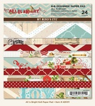 Набір паперу My Mind's Eye - All Is Bright, 15x15см, 24 аркуші