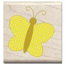 Гумовий штамп Studio G - Метелик, 5x5см, дерев’яний блок