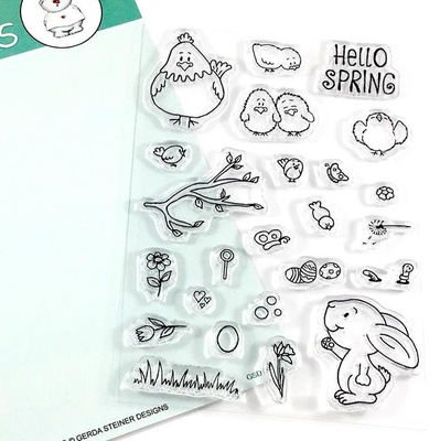 Набор штампов Gerda Steiner - Hello Spring 4x6 Clear Stamp Set