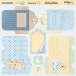 Аркуш двостороннього паперу для скрапбукінгу від Scrapmir - Конверти - Little Bear, 20 x20cм