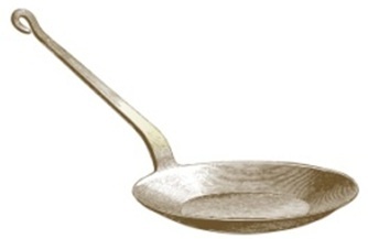 Акриловий штамп K016 Сковорідка, розмір 4,8х3,1 см