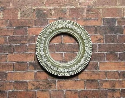 Гіпсова прикраса від E.В.A. - Кругла рамка, патенована із зірками, 3,5 позаш, 1,9 внутр