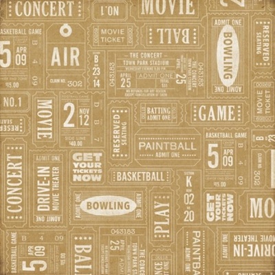 Аркуш скрап-паперу Echo Park - Admit One, 30x30 см