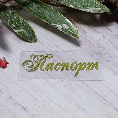 Термін "Паспорт" №4, золото, 46x15 мм