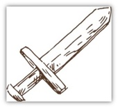 Акриловий штамп D010 Міч, розмір 5,5х2,5см