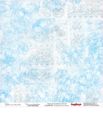 Лист бумаги для скрапбукинга от ScrapBerry's - Цветочная вышивка, схема для вышивания
