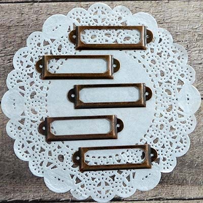 Рамки металлические декоративные - Медь, 5 шт.