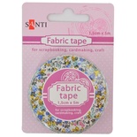 Стрічка текстильна самоклейна Польові волошки, 1.5см*5мм, ТМ Santi