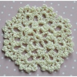 Вʼязана Серветка ручної роботи, колір "шампань", 9,5см