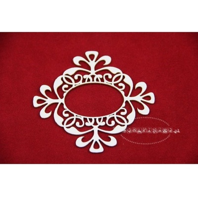 Чипборд Scrapiniec - Рамка з орнаментом овал