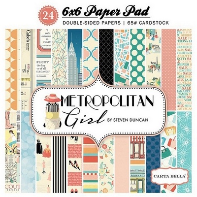 Набор скрапбумаги Carta Bella - Metropolitan Girl, 15х15 см