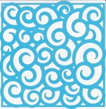 Трафарет - Фабрика Декору - Завитки 15см Х15см