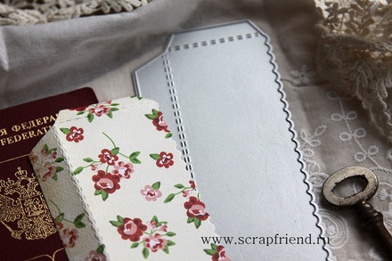 Ніж для вирубки від Scrapfriend - кишенька для паспорта або фотографій "Фестон", 5x13см