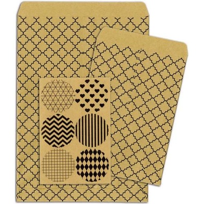 Конверти-пакетики з крафт-паперу BoBunny - Kraft Gift Bags Quatrefoil