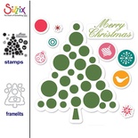 КОМІСІОНКА БУ Ножі + штампи Sizzix Framelits Die Set 8PK Merry Merry Christmas Hero Hero