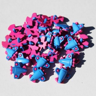 Пуговичка "Самолетик", 1 шт.