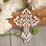 Чипборд ScrapBox - Хрестик ажурний Hh-060