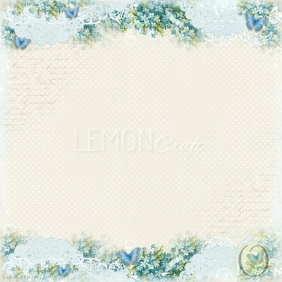 Бумага для скрапбукинга LemonCraft - Forget Me Not - 03, двусторонняя, 30х30 см, 1 лист