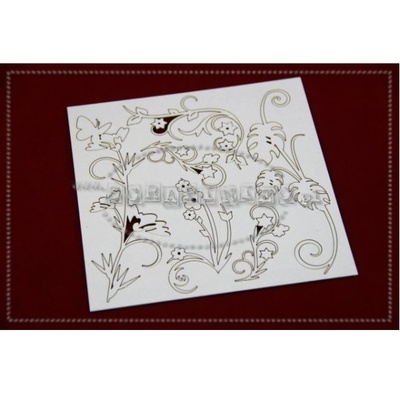 Чипборд Scrapiniec - Весенние завитки, 6 штук