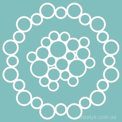 Чипборд від Вензелик - Рамка + фон 01, 102x102 мм, розмір: 102x102 мм