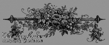 Акриловый штамп FL006 Цветы, размер 8 * 3,3 см