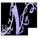 Ніж для вирубки Lace Flourish Letter N від Cheery Lynn Designs