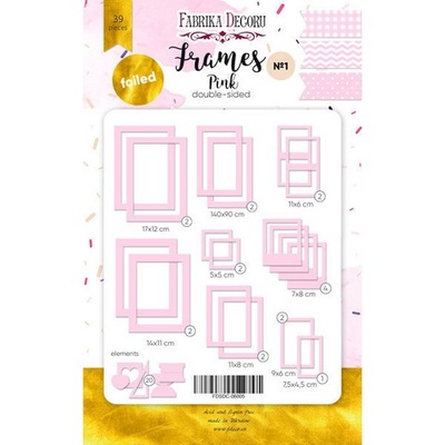 Набір рамок з фольгуванням №1 Pink 39шт., ТМ Фабрика Декору