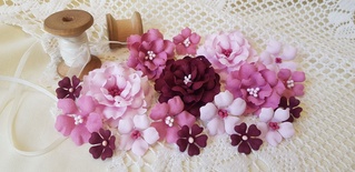 Набір квітів з тканини (18 шт.)