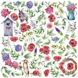 Аркуш з картинками для вирізання Summer mood 30x30 см, ТМ Фабрика Декору (01086F)