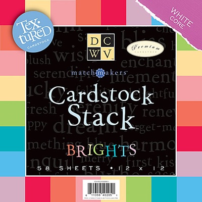 Набор кардстока DCWV - MatchMaker Brights Textured Cardstock Stack, 30х30 см, 19 листов