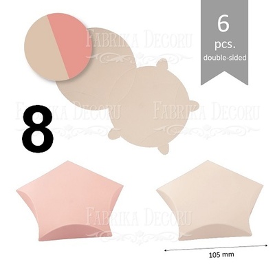 Набір паперових заготовок 001, ТМ Fabrika Dekoru, 6 штук, 105 мм, вибір кольору