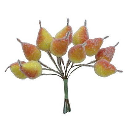 Набор ГРУШИ в обсыпке от Scrapberry's, 20x14 мм, 12 шт