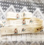 Стрічка від Thailand - Lovely Girl Ridding Horse Print Cotton Ribbon Label String, Lovely0 метр