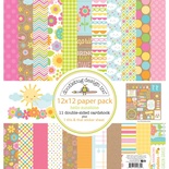 Набір кардстоку з Doodlebug Cardstock - hello sunshine, двосторонній, 30,5 30,5см
