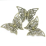 Металева прикраса "Метелик" 6.1x4.7см, антична бронза, 1 шт.