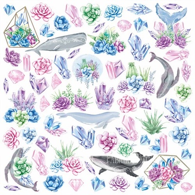 Аркуш з картинками для вирізання Mystical space, ТМ Фабрика Декору