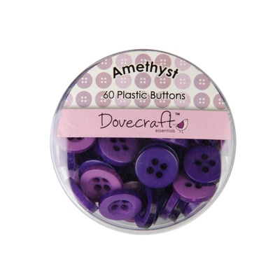 Набір ґудзиків від Dovecraft - Amethyst, 60 шт.