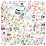 Аркуш з картинками для вирізання Walking on clouds 30,5x30,5см, ТМ Фабрика Декору (01090F)