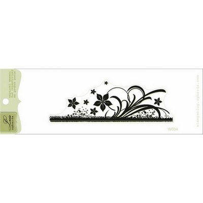 Акриловий штамп Lesia Zgharda W034 Віньєтка колаж, розмір 9x3 см.